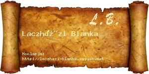 Laczházi Blanka névjegykártya